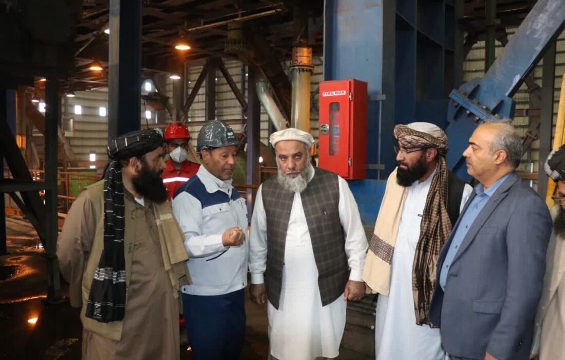 سرپرست وزارت صنعت و تجارت افغانستان از فولاد سنگان بازدید کرد