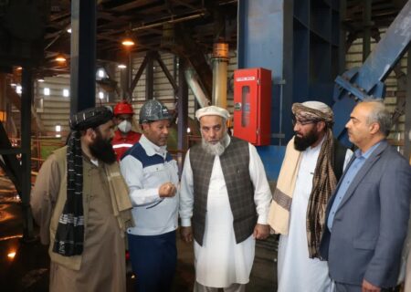 سرپرست وزارت صنعت و تجارت افغانستان از فولاد سنگان بازدید کرد