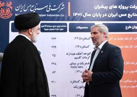 حضور رئیس جمهور در غرفه شرکت ملی صنایع مس ایران