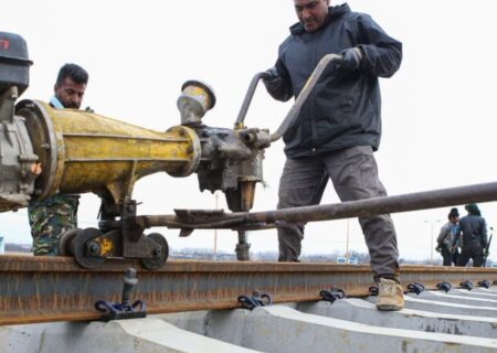 عملیات اجرایی پروژه راه‌آهن رشت کاسپین با ریل ذوب آهن اصفهان