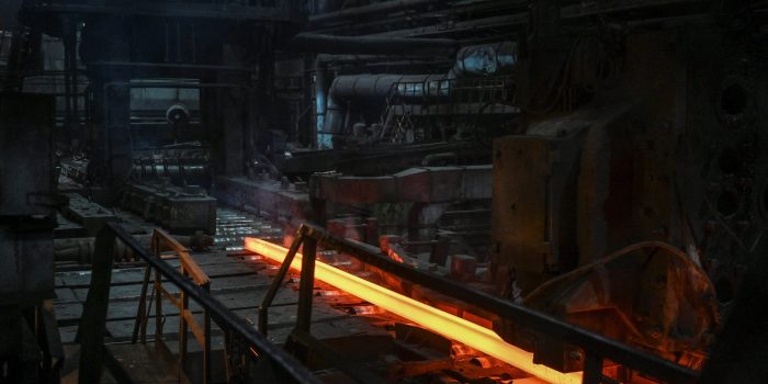 FILE PHOTO: Steel in seen at a rolling mill facility of the Electrometallurgical Works Dniprospetsstal, as Russia’s attack on Ukraine continues, in Zaporizhzhia, Ukraine July 14, 2022. REUTERS/Dmytro Smolienko