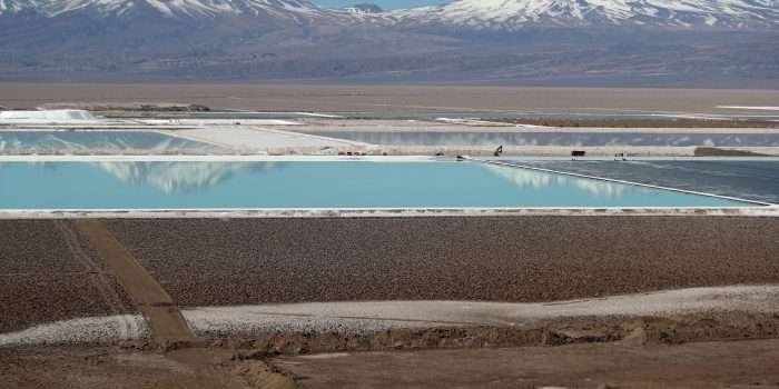 FILE PHOTO: Brine pools from a lithium mine, that belongs U.S.-based Albemarle Corp, is seen on the Atacama salt flat in the Atacama desert, Chile, August 16, 2018. REUTERS/Ivan AlvaradO
